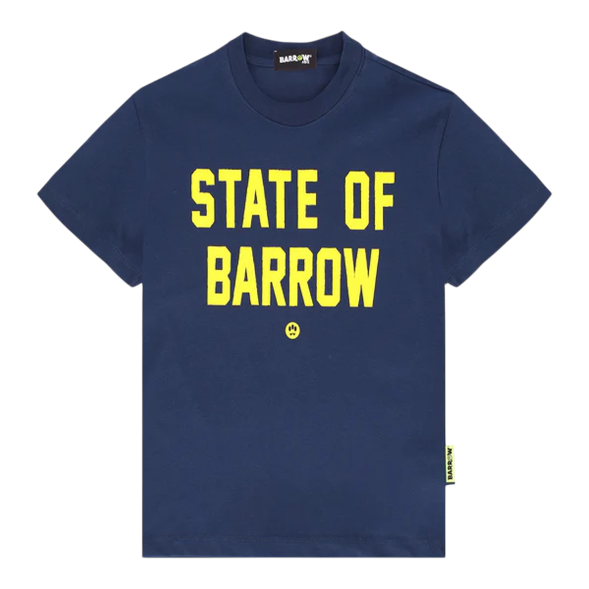 Barrow Kids T-Shirt Girocollo tinta unita con Stampa Blu per Bambino F5BKJUTH077 BLU BARROW KIDS 