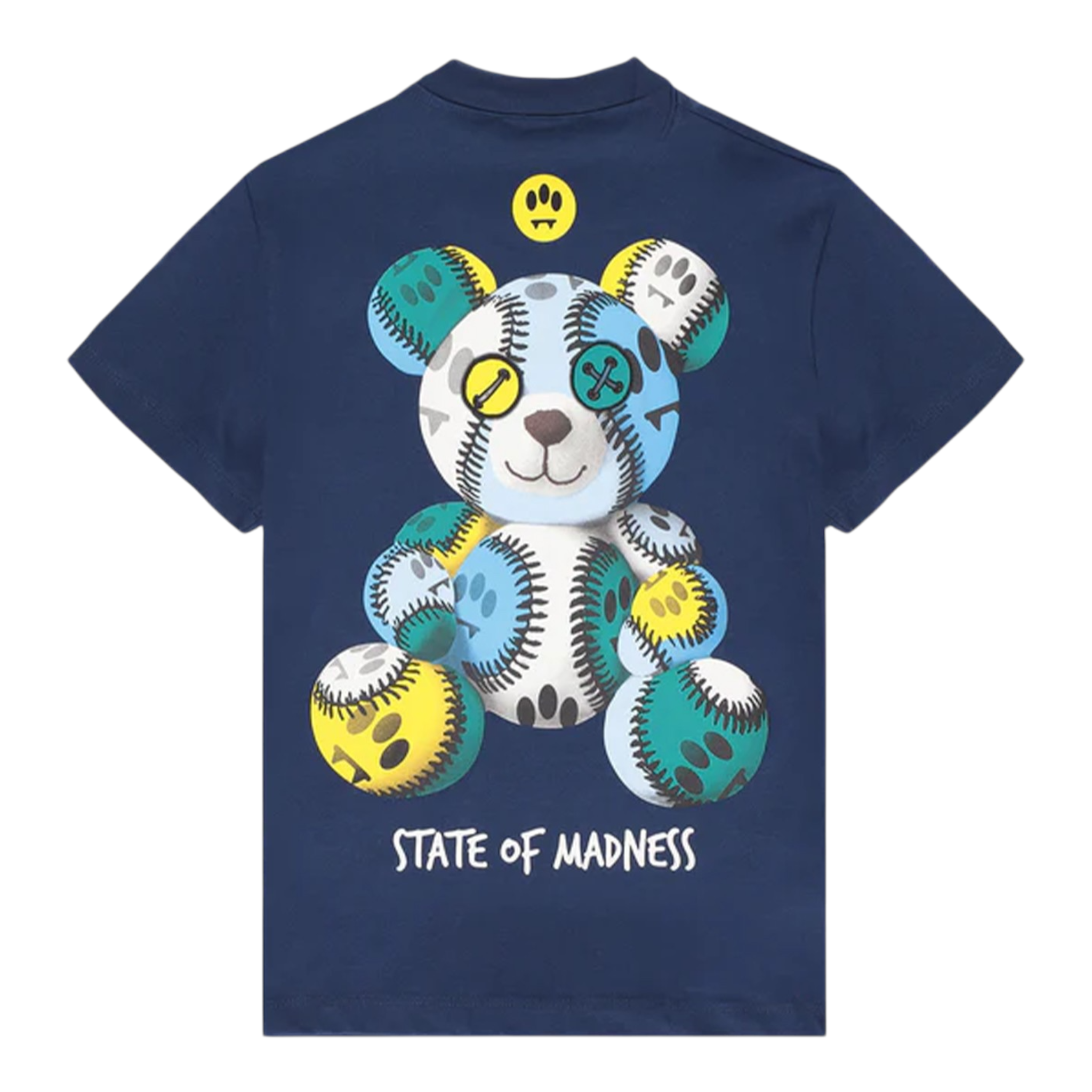 Barrow Kids T-Shirt Girocollo tinta unita con Stampa Blu per Bambino F5BKJUTH077 BLU BARROW KIDS 