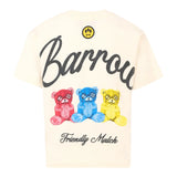 Barrow Kids T-Shirt Girocollo tinta unita con Stampe Crema per Bambino F5BKJUTH103 CREMA BARROW KIDS 