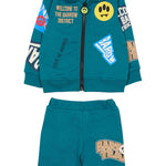 Barrow Kids Completo tinta unita 2Pz Felpa-Pantalone Verde per Neonato F5BKUNSF214 VERDE BARROW KIDS 