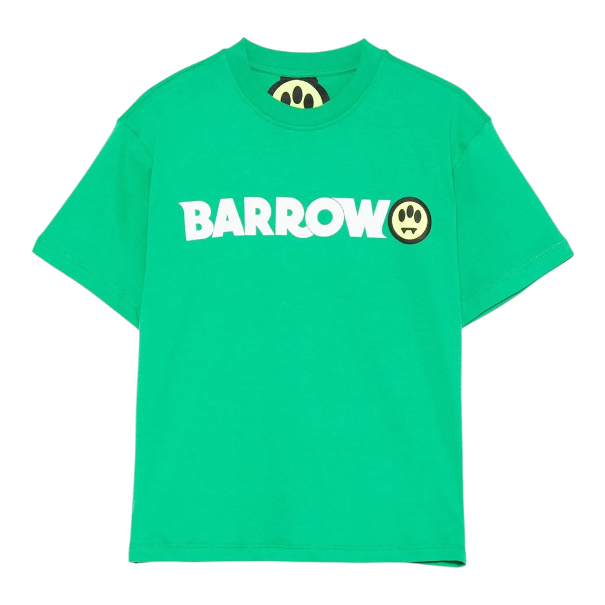 Barrow Kids T-Shirt Girocollo tinta unita con Logo Verde per Bambino S5BKJUTH082 VERDE BARROW KIDS 