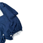 Bear Pagliaccetto Bicolore con Colletto Blu per Neonata 607 BLU BEAR 