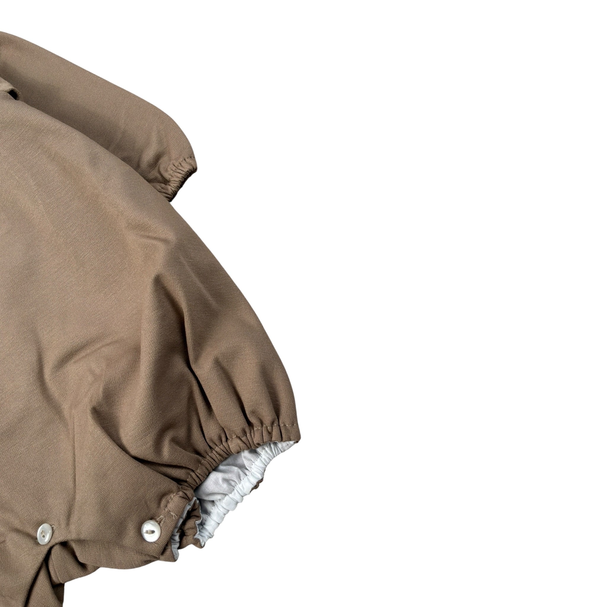 Bear Pagliaccetto Bicolore con Colletto Marrone per Neonata 607 MARRONE BEAR 
