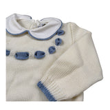 Bebe' Di Almy Completo 2 Pezzi Maglia-Pantalone Bicolore Panna/Azzurro per Neonato 2P18 PANNA/AZZURRO BEBE' DI ALMY 