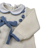 Bebe' Di Almy Tutina Manica Lunga tinta unita con Ricami Panna per Neonato T18L PANNA BEBE' DI ALMY 