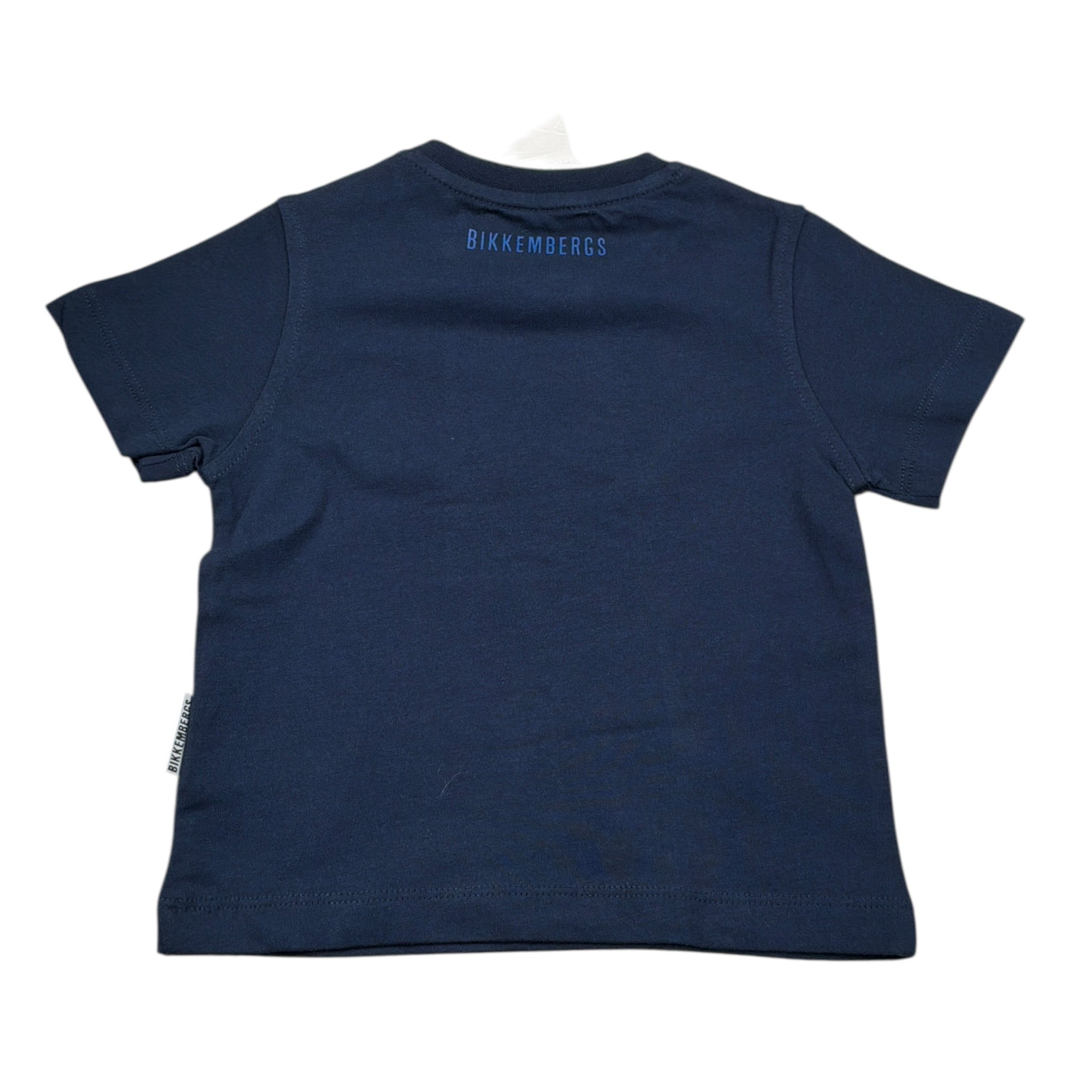 Bikkembergs T-Shirt tinta unita con Stampa Blu per Neonato BK0232 BLU BiKKEMBERGS 