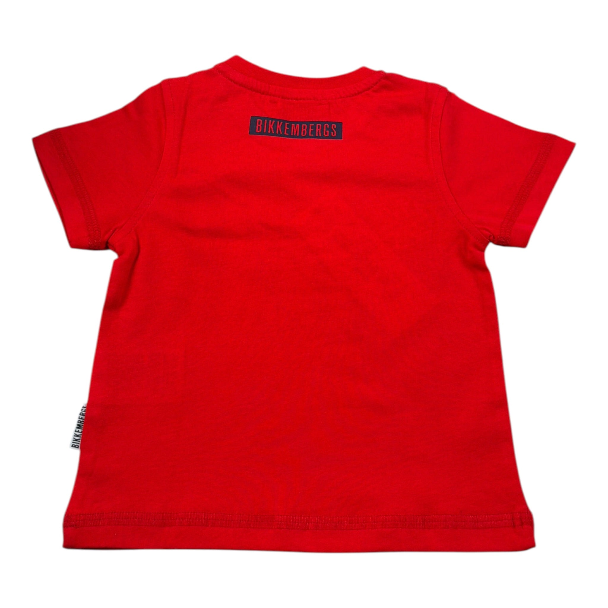 Bikkembergs T-Shirt tinta unita con Stampa Rosso per Neonato BK0252 ROSSO BiKKEMBERGS 