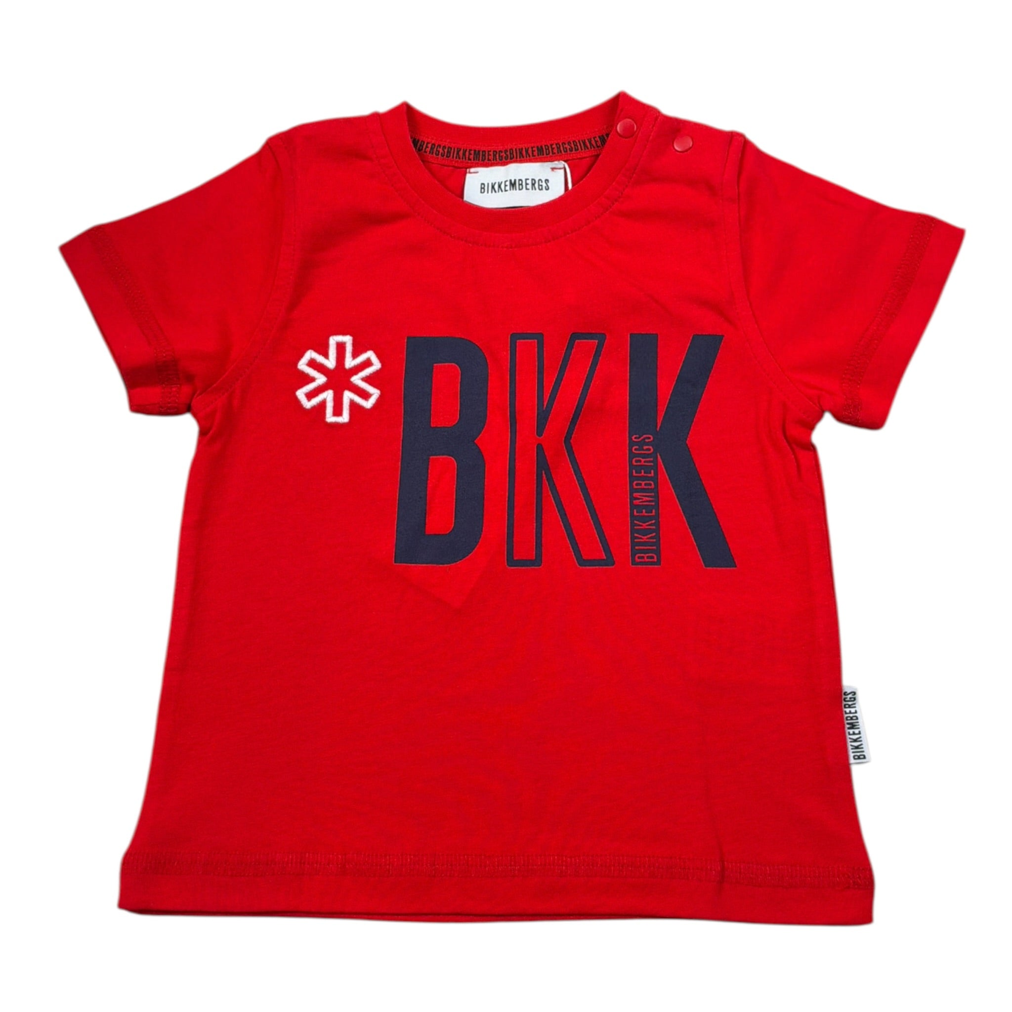 Bikkembergs T-Shirt tinta unita con Stampa Rosso per Neonato BK0252 ROSSO BiKKEMBERGS 