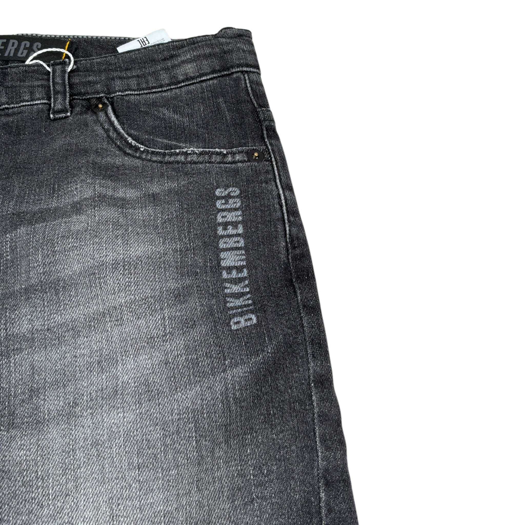Bikkembergs Jeans tinta unita con Girovita Regolabile Nero per Bambino BK0446 NERO BiKKEMBERGS 