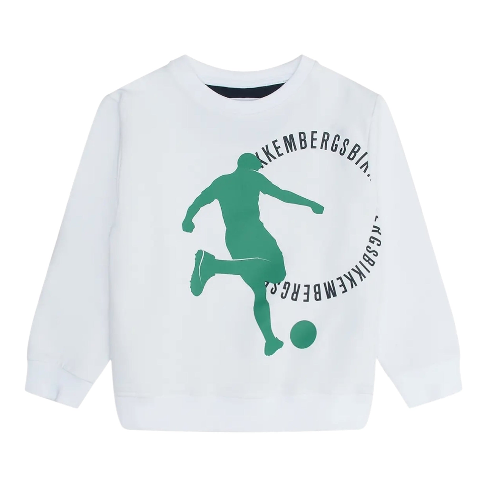 Bikkembergs Felpa Chiusa Girocollo tinta unita con Stampa Bianco per Bambino BK3026 BIANCO BiKKEMBERGS 