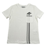 Bikkembergs T-Shirt tinta unita con Stampa Bianco per Bambino BK3035 BIANCO BiKKEMBERGS 