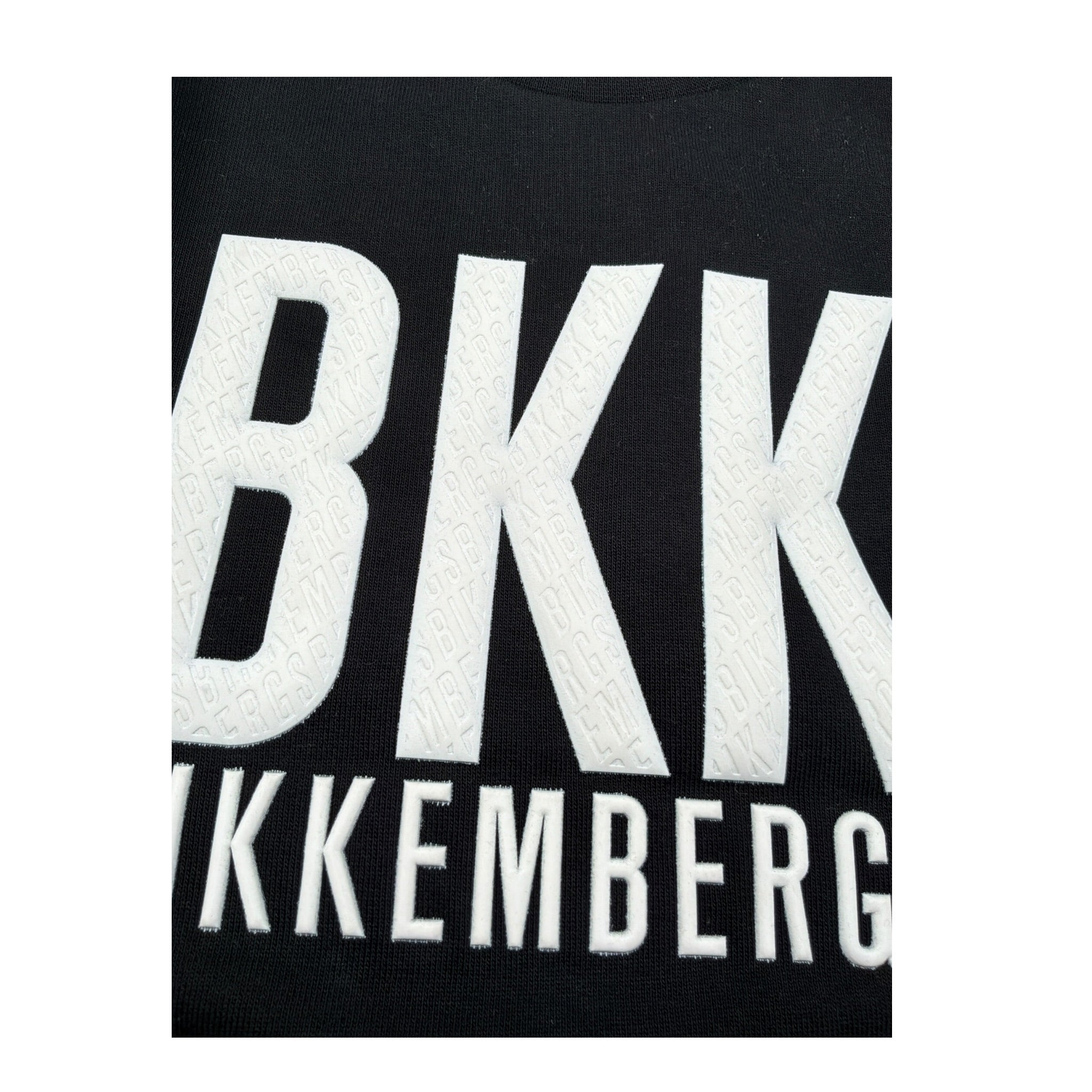Bikkembergs Felpa Chiusa Girocollo tinta unita con Logo Nero per Bambino BK3306 NERO BiKKEMBERGS 