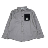 Bikkembergs Camicia Manica Lunga tinta unita Grigio per Bambino BK3514 GRIGIO BiKKEMBERGS 
