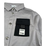 Bikkembergs Camicia Manica Lunga tinta unita Grigio per Bambino BK3514 GRIGIO BiKKEMBERGS 