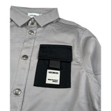 Bikkembergs Camicia Manica Lunga tinta unita Grigio per Bambino BK3514 GRIGIO BiKKEMBERGS 
