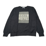 Bikkembergs Felpa Chiusa Girocollo tinta unita con Stampa Nero per Bambino BK3621 NERO BiKKEMBERGS 