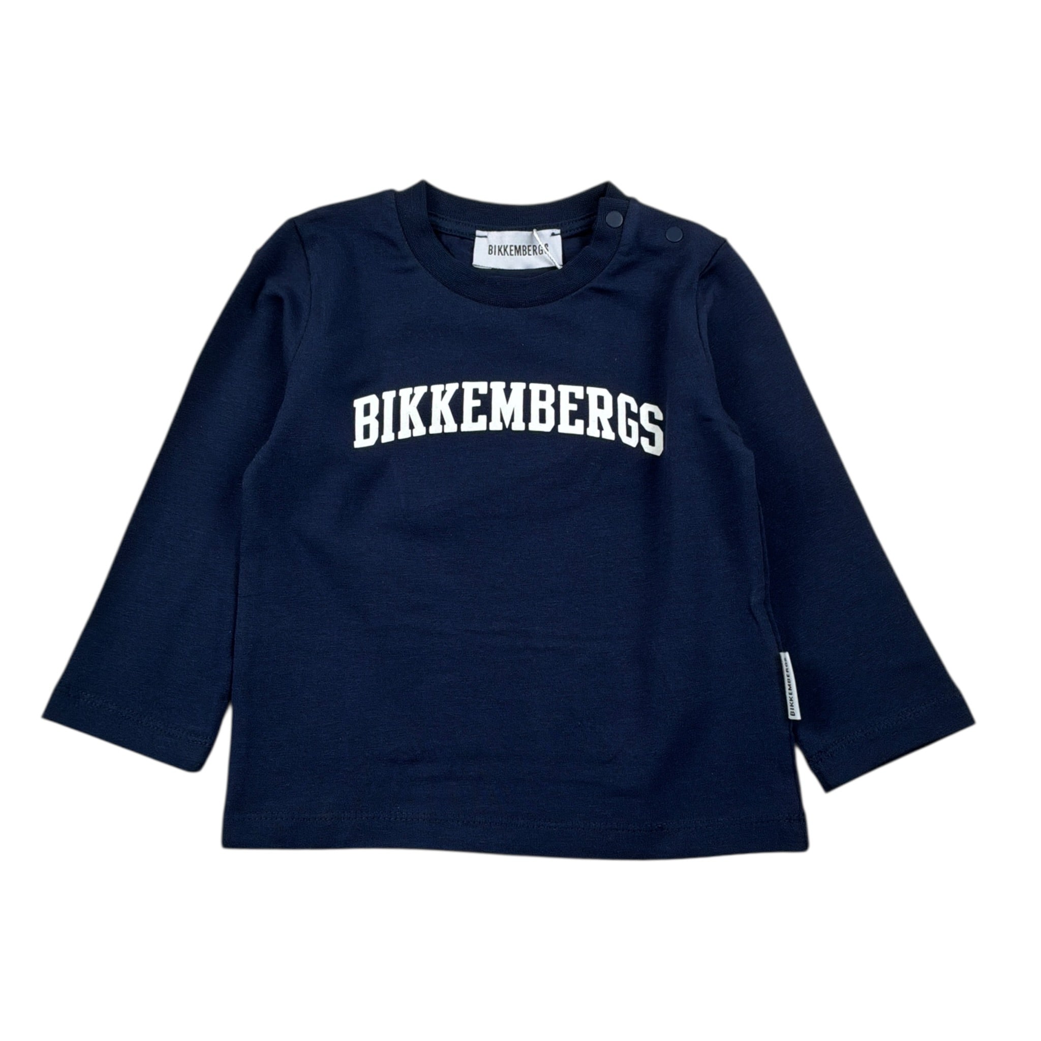 Bikkembergs Shirt tinta unita con Stampa Blu per Neonato BK3825 BLU BiKKEMBERGS 