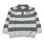Bikkembergs Maglia Fantasia A Righe con Colletto Grigio per Bambino BK3833 GRIGIO BiKKEMBERGS 