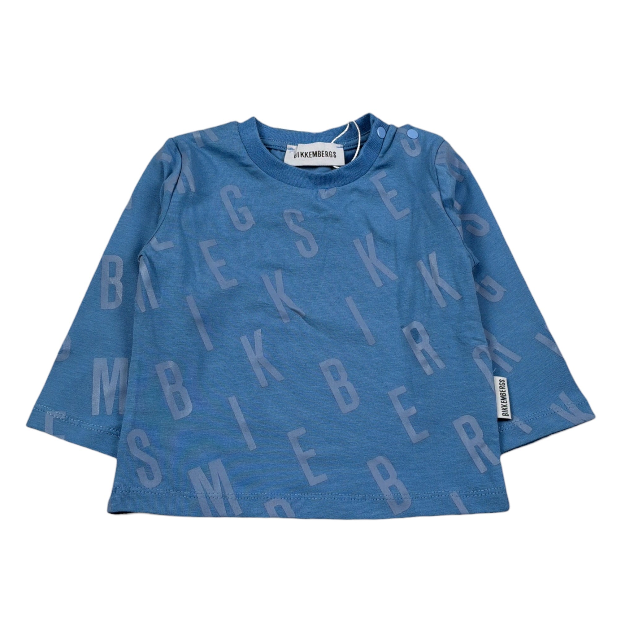 Bikkembergs Shirt Girocollo tinta unita Azzurro per Neonato BK3849 AZZURRO BiKKEMBERGS 