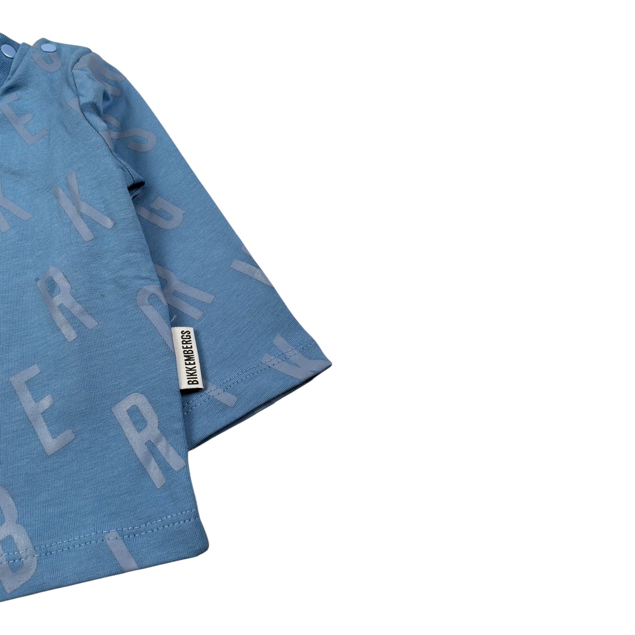 Bikkembergs Shirt Girocollo tinta unita Azzurro per Neonato BK3849 AZZURRO BiKKEMBERGS 