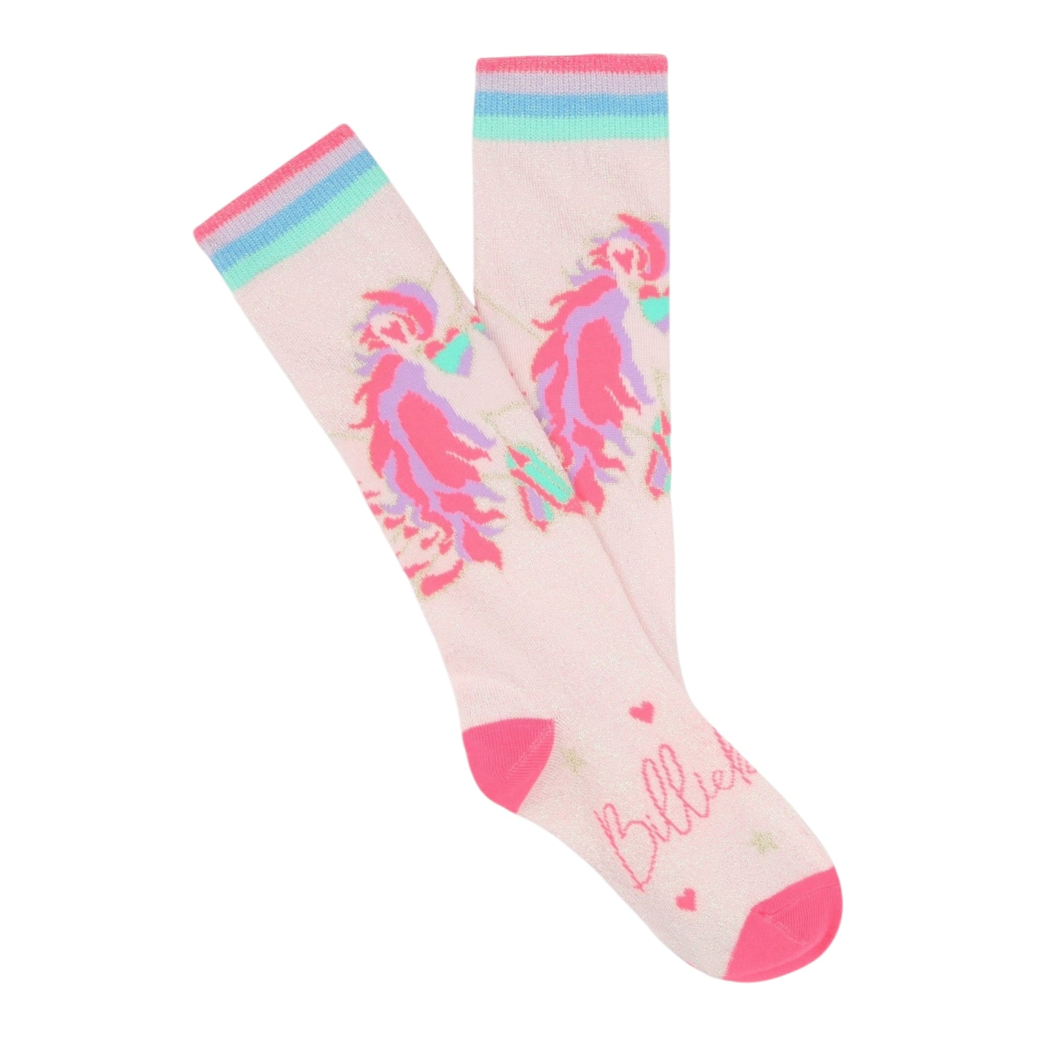 Billieblush Calzini tinta unita con Ricami Rosa per Bambina U20592 ROSA BillIEBLUSH 