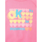 Billieblush Felpa Chiusa Girocollo tinta unita con Stampa Rosa Fluo per Bambina U21035 ROSA FLUO BillIEBLUSH 