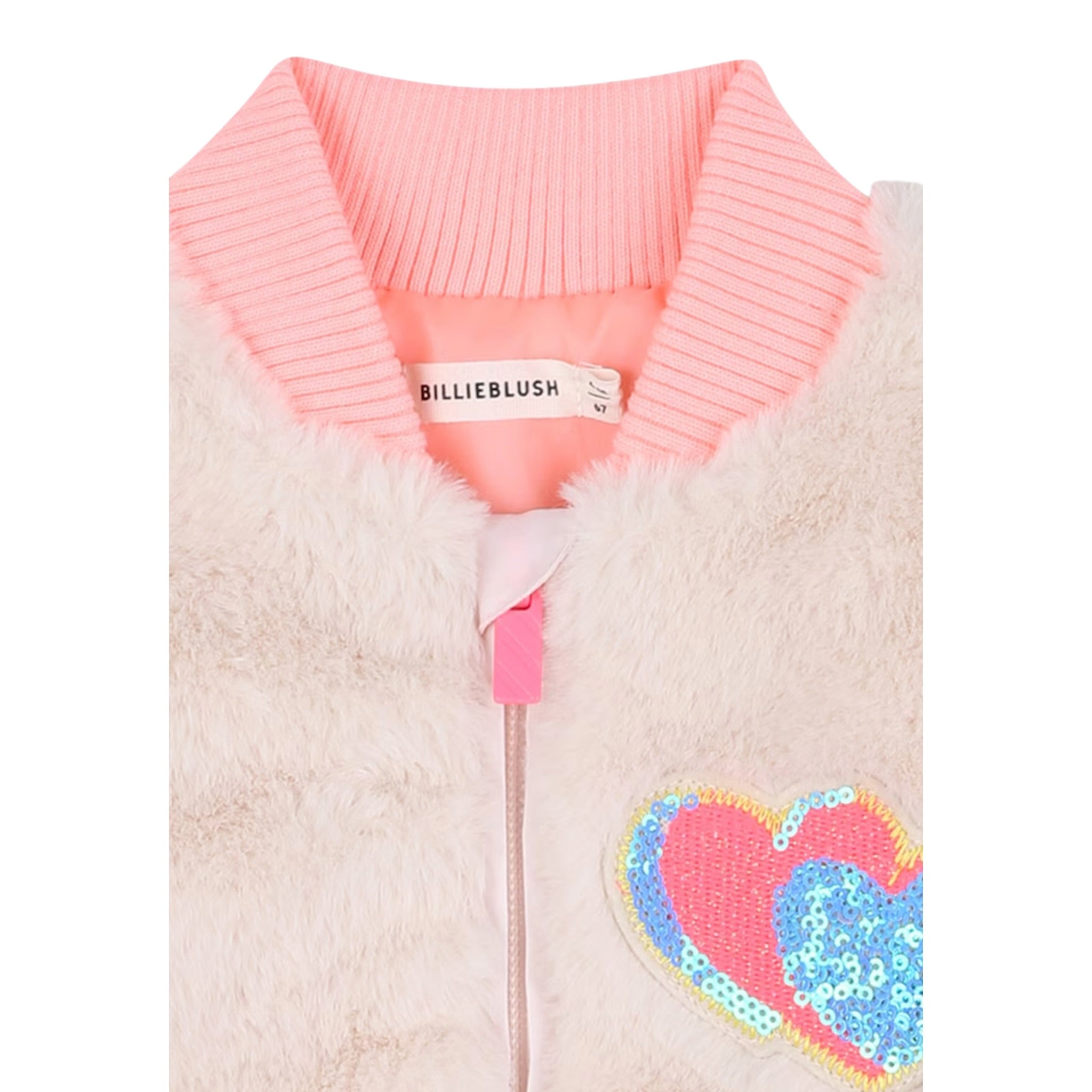 Billieblush Pelliccia tinta unita con Zip Rosa per Bambina U21251JX ROSA BillIEBLUSH 