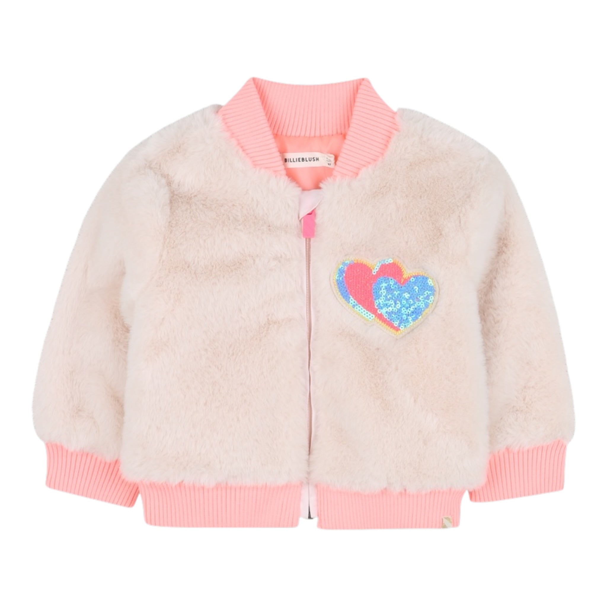 Billieblush Pelliccia tinta unita con Zip Rosa per Neonata U21251 ROSA BillIEBLUSH 