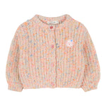 Billieblush Cardigan Multicolor con Applicazione Pesca per Bambina U21263 PESCA BillIEBLUSH 