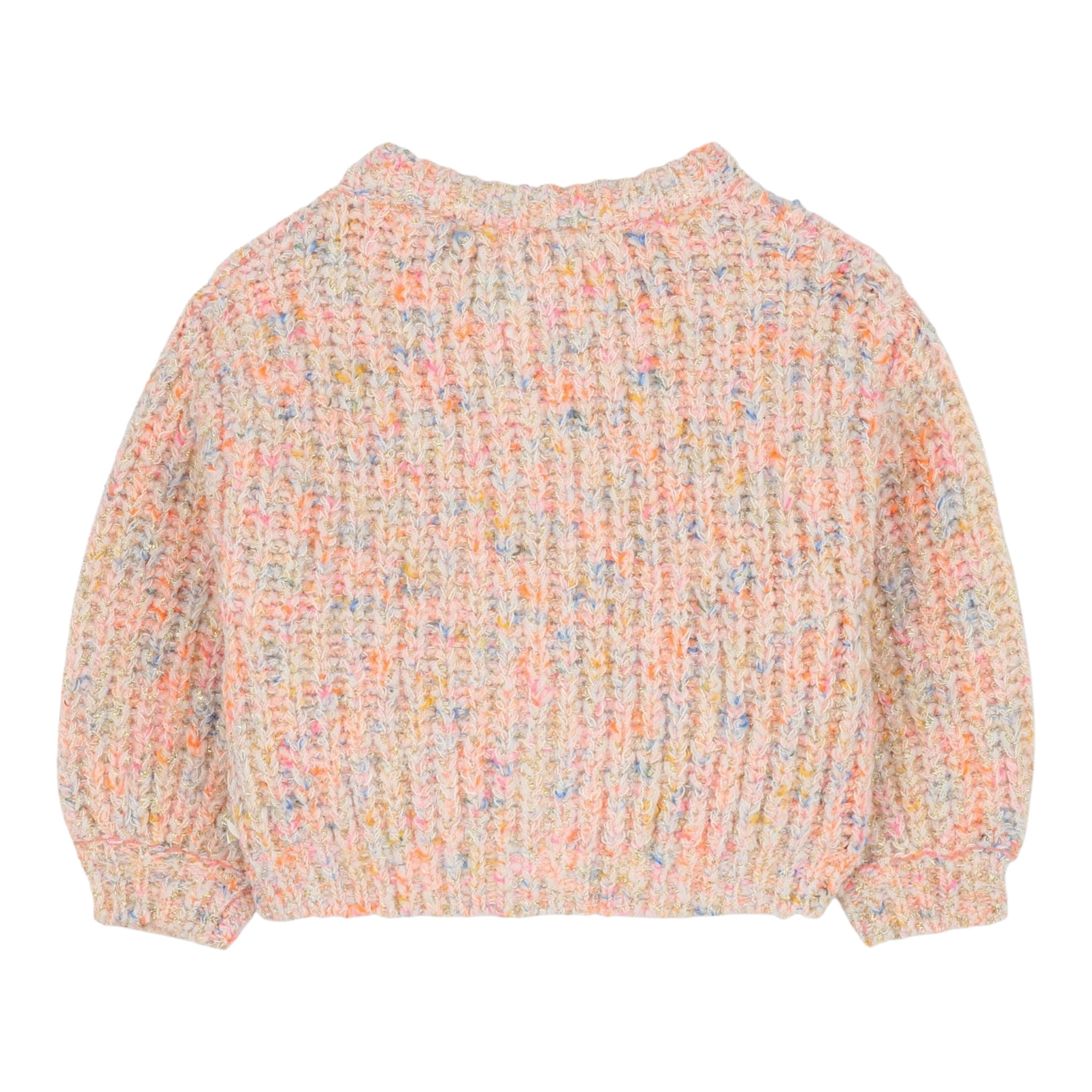 Billieblush Cardigan Multicolor con Applicazione Pesca per Bambina U21263 PESCA BillIEBLUSH 