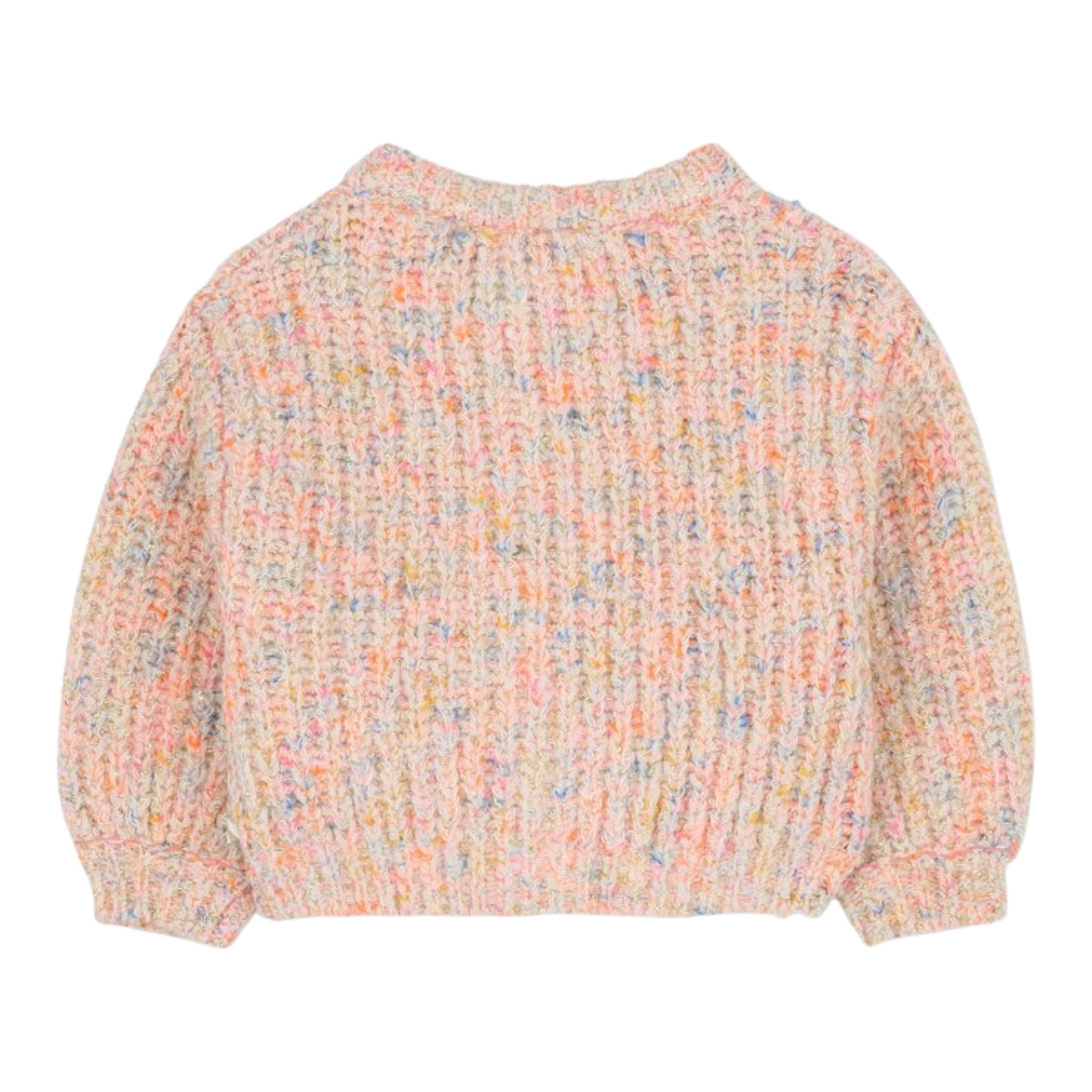 Billieblush Cardigan Multicolor con Applicazione Pesca per Neonata U21263X PESCA BillIEBLUSH 
