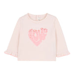 Billieblush Shirt Girocollo tinta unita con Stampa Rosa per Neonata U21266 ROSA BillIEBLUSH 