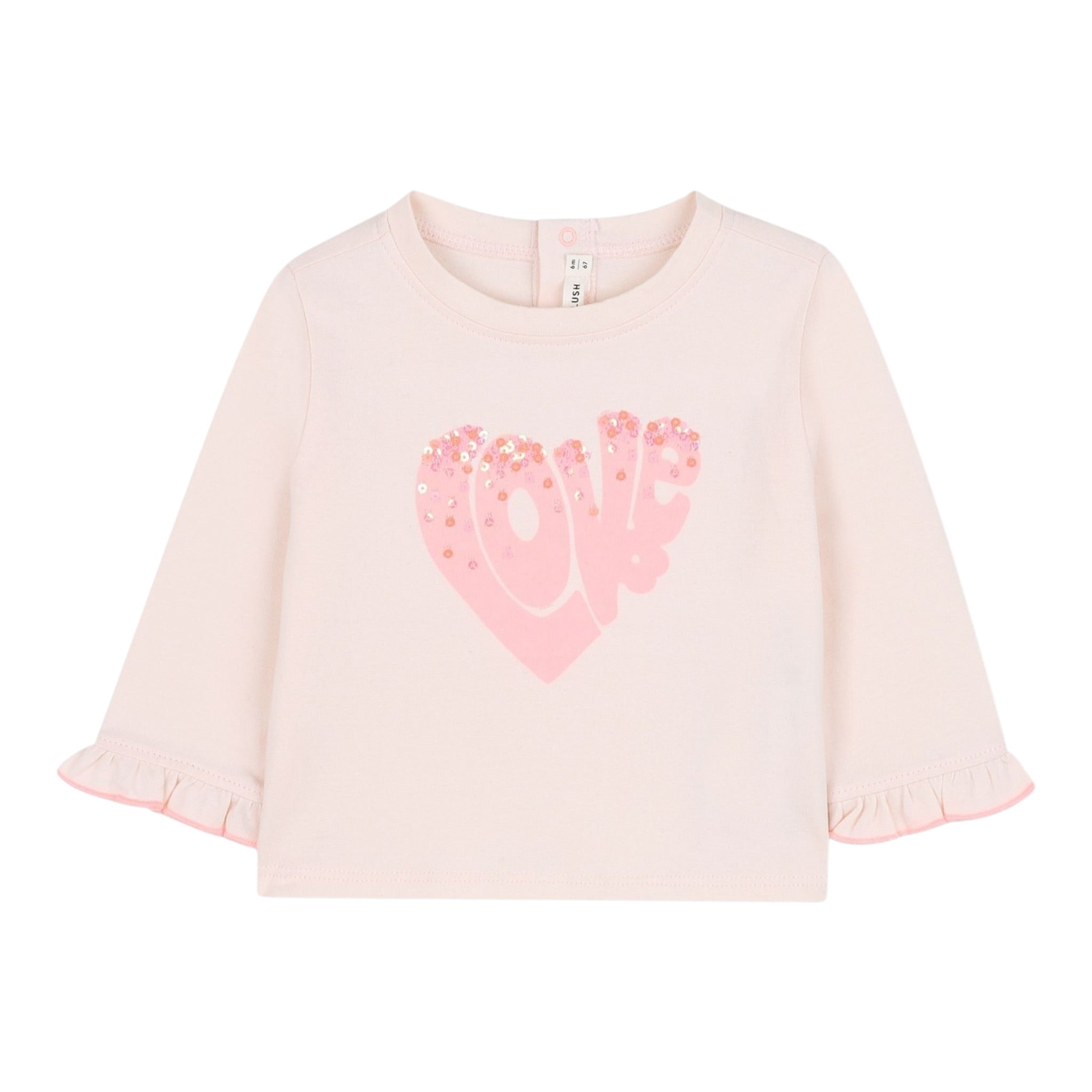Billieblush Shirt Girocollo tinta unita con Stampa Rosa per Neonata U21266 ROSA BillIEBLUSH 