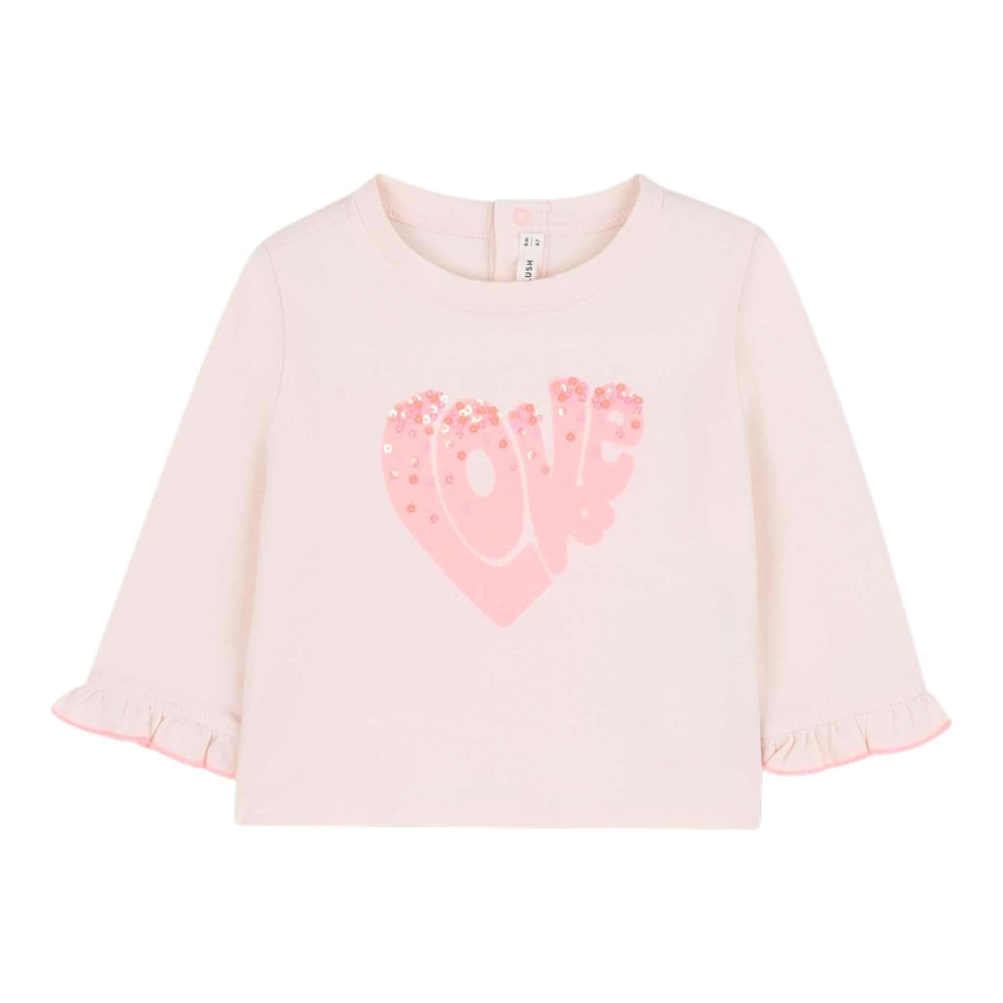 Billieblush Shirt Girocollo tinta unita con Stampa Rosa per Neonata U21266X ROSA BillIEBLUSH 