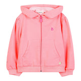 Billieblush Felpa con Zip E Cappuccio tinta unita Pesca per Bambina U21309 PESCA BillIEBLUSH 