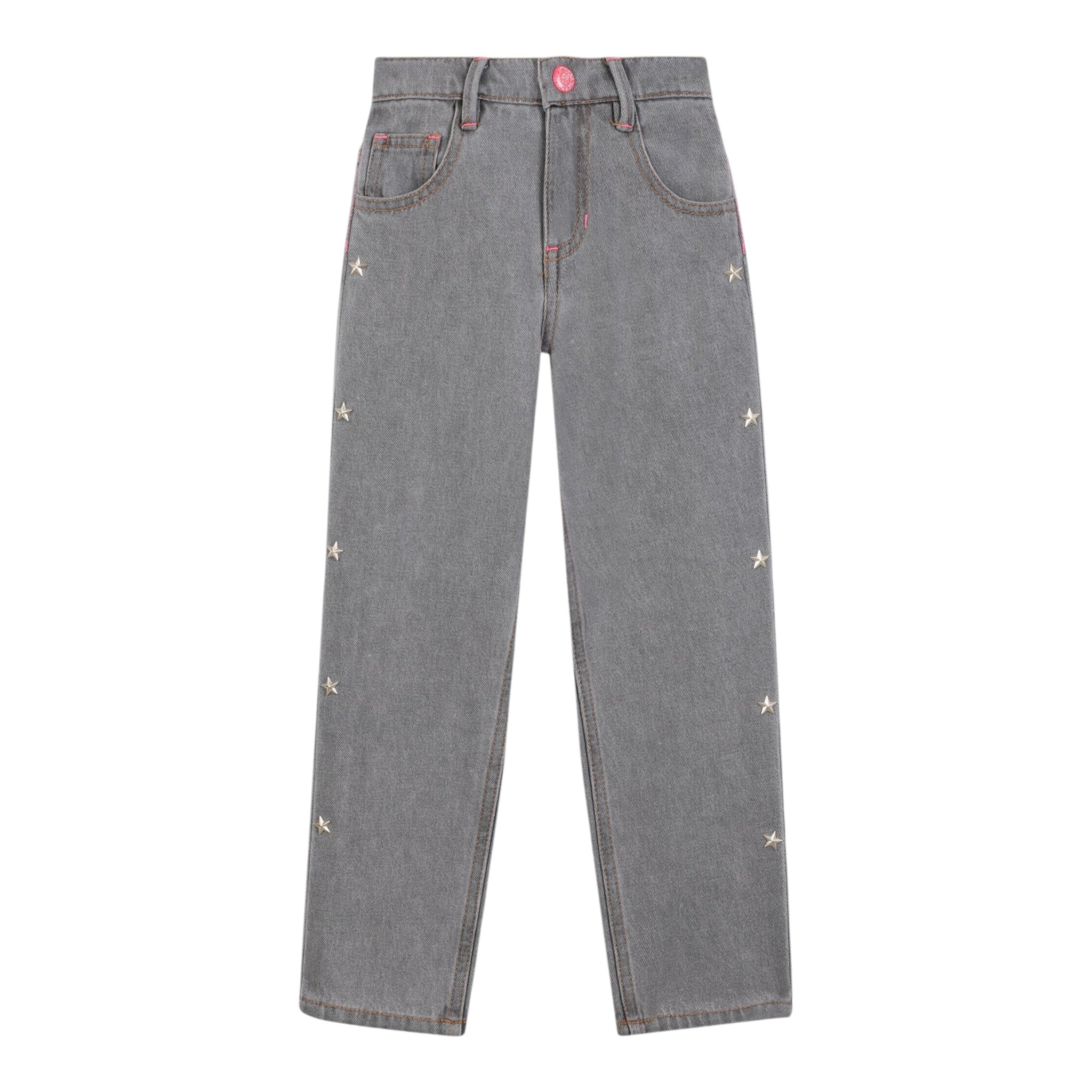 Billieblush Jeans tinta unita con Girovita Regolabile Grigio per Bambina U21339 GRIGIO BillIEBLUSH 