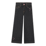 Billieblush Jeans tinta unita Modello Palazzo Nero per Bambina U21340 NERO BillIEBLUSH 