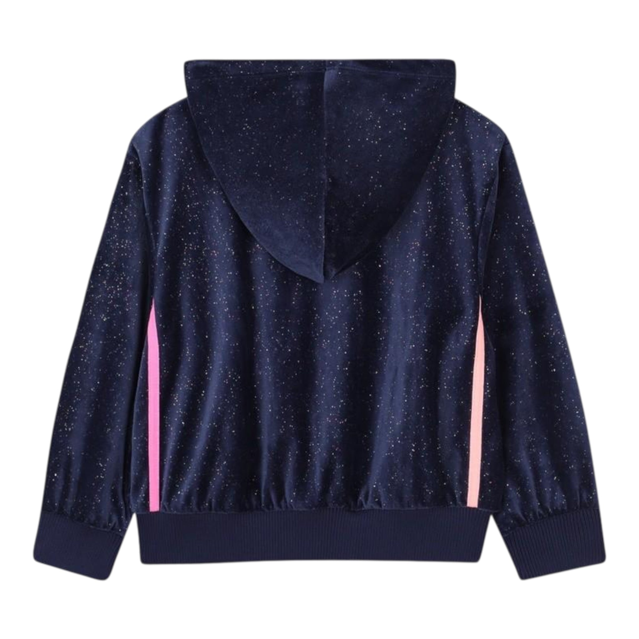 Billieblush Felpa con Zip E Cappuccio tinta unita In Ciniglia Blu per Bambina U21365 BLU BillIEBLUSH 