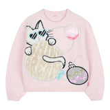 Billieblush Maglia Girocollo tinta unita con Ricami Rosa per Bambina U21380 ROSA BillIEBLUSH 