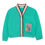 Billieblush Felpa con Bottoni tinta unita con Ricamo Verde per Bambina U21390 VERDE BillIEBLUSH 