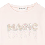 Billieblush Shirt Girocollo tinta unita con Paillettes Rosa per Bambina U21407 ROSA BillIEBLUSH 