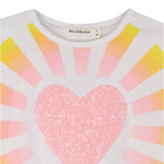 Billieblush T-Shirt Girocollo Tinta Unia con Paillettes Bianco per Bambina U21416 BIANCO BillIEBLUSH 