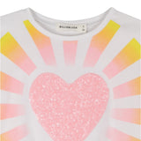 Billieblush T-Shirt Girocollo Tinta Unia con Paillettes Bianco per Bambina U21416 BIANCO BillIEBLUSH 
