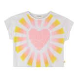 Billieblush T-Shirt Girocollo Tinta Unia con Paillettes Bianco per Bambina U21416 BIANCO BillIEBLUSH 