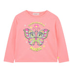 Billieblush Shirt Girocollo tinta unita con Stampe Pesca per Bambina U21420 PESCA BillIEBLUSH 
