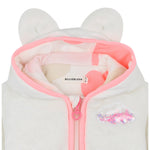 Billieblush Pelliccia tinta unita con Zip Panna per Neonata U21437 PANNA BillIEBLUSH 