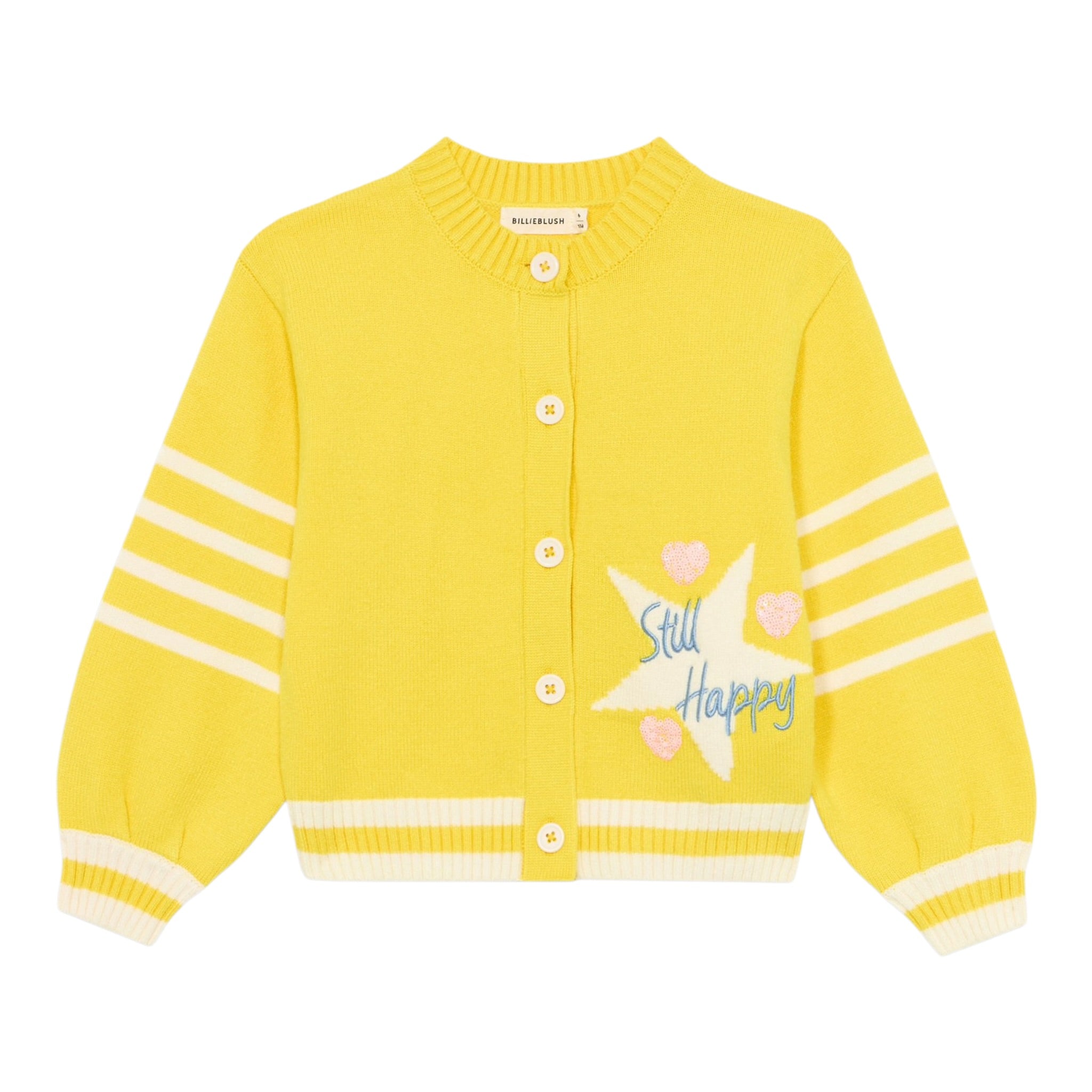 Billieblush Cardigan tinta unita con Ricami Giallo per Bambina U21560 GIALLO BillIEBLUSH 