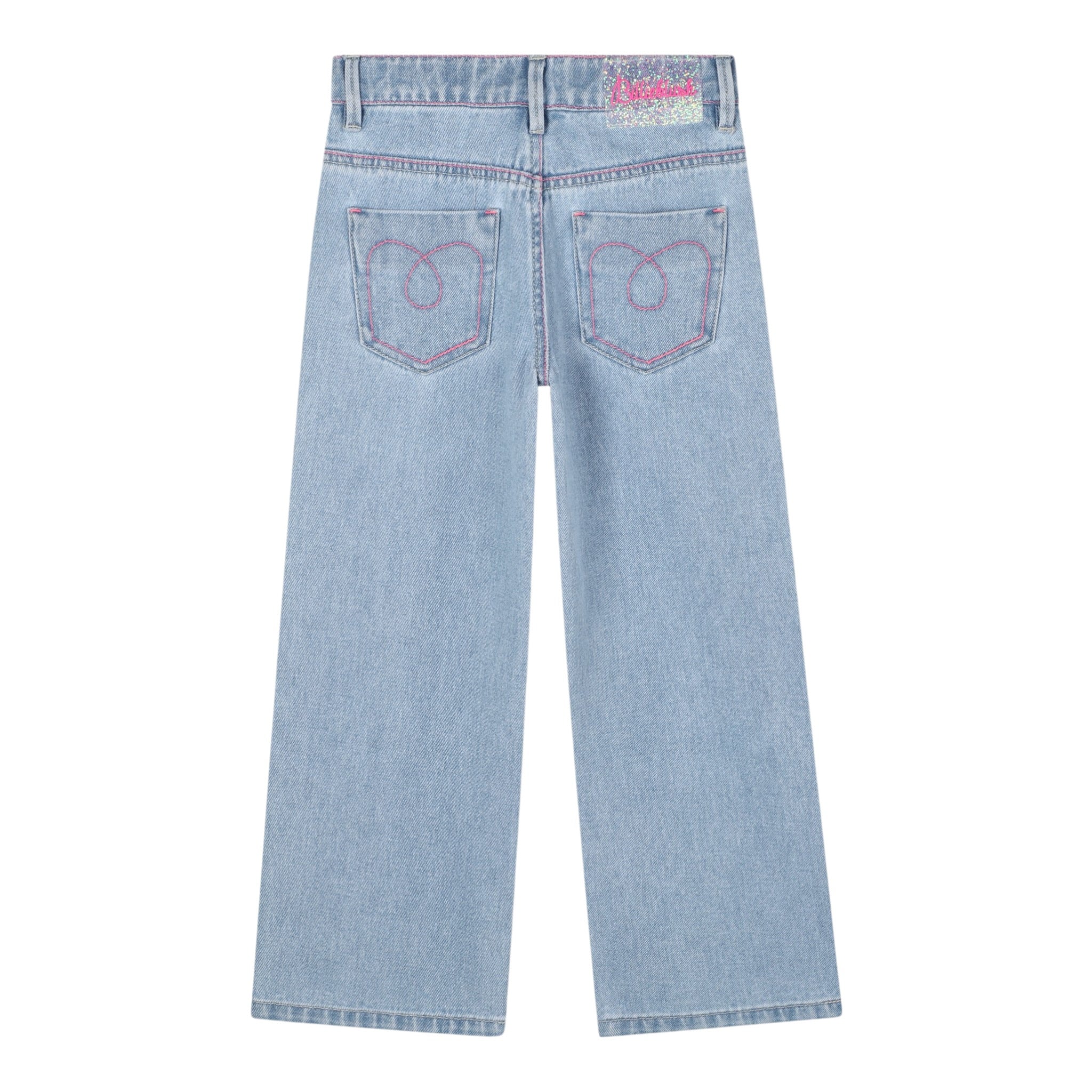 Billieblush Jeans tinta unita con Ricami Azzurro per Bambina U21591 AZZURRO BillIEBLUSH 