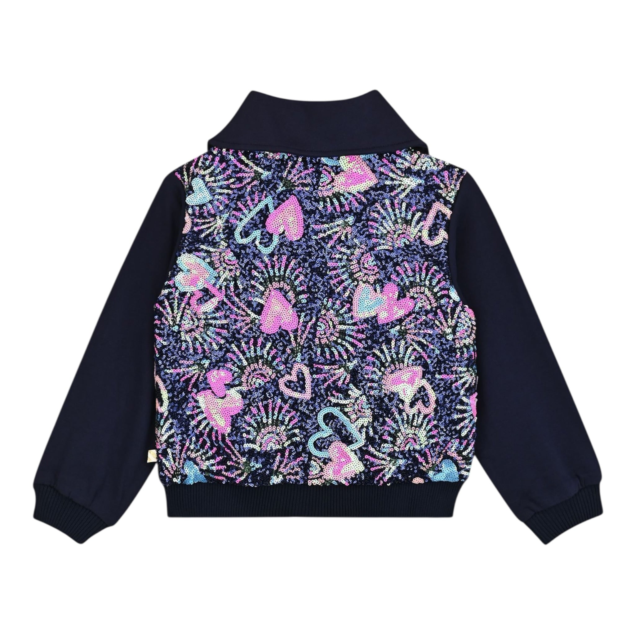 Billieblush Felpa con Zip tinta unita con Paillettes Blu per Bambina U21605 BLU BillIEBLUSH 
