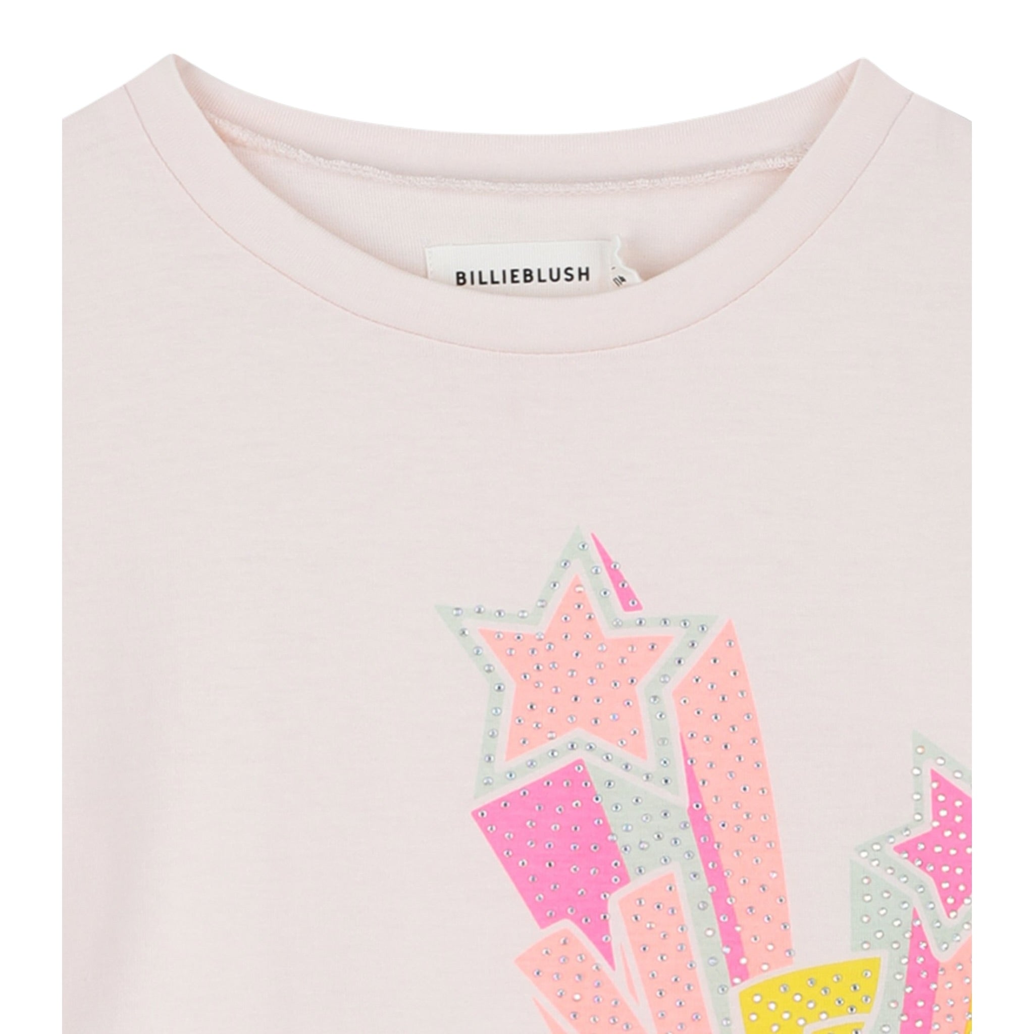 Billieblush Shirt Girocollo tinta unita con Stampe Rosa per Bambina U21611 ROSA BillIEBLUSH 